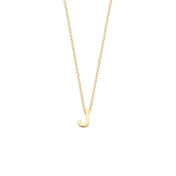 Blush Колие 14k, Буква J