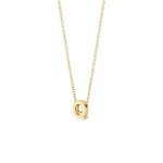 Blush Колие 14k, Буква Q