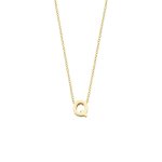 Blush Колие 14k, Буква Q