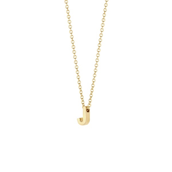 Blush Колие 14k, Буква J