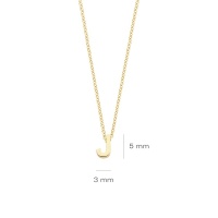 Blush Колие 14k, Буква J