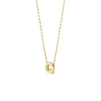 Blush Колие 14k, Буква Q