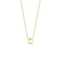 Blush Колие 14k, Буква Q