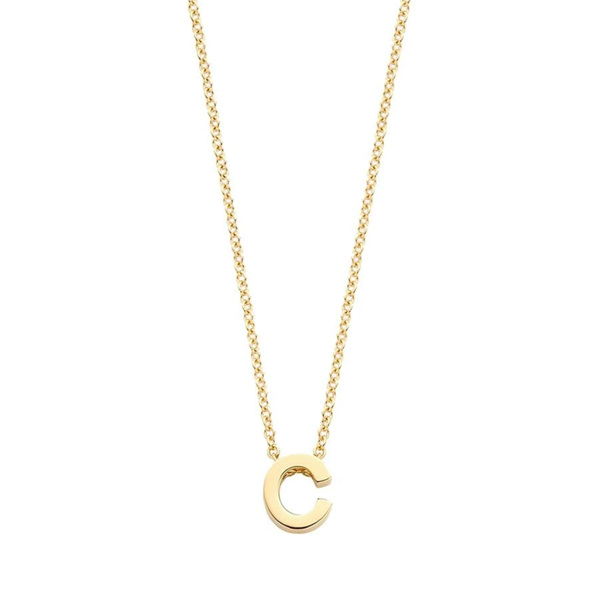 Blush Колие 14k, Буква C