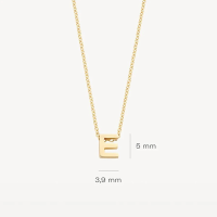Blush Колие 14k, Буква E
