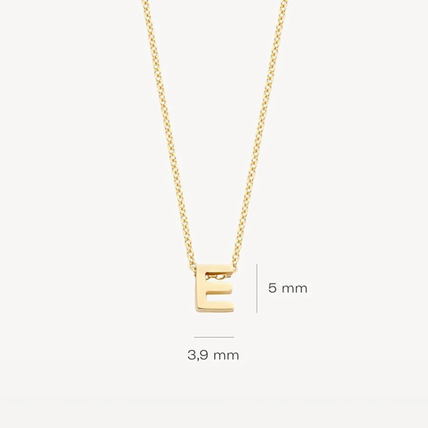 Blush Колие 14k, Буква E