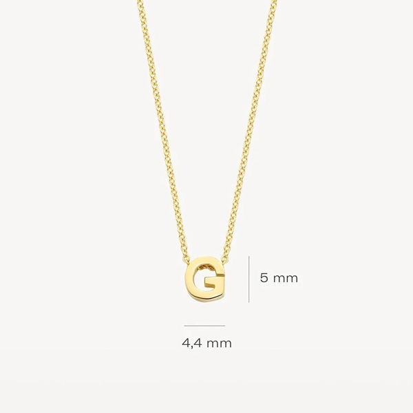 Blush Колие 14k, Буква G