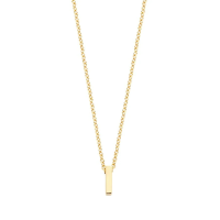 Blush Колие 14k, Буква I