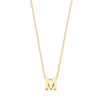Blush Колие 14k, Буква M