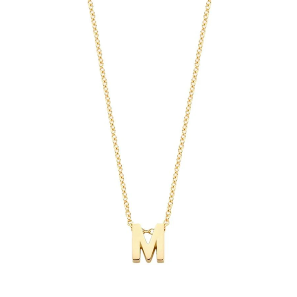 Blush Колие 14k, Буква M
