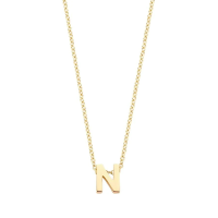 Blush Колие 14k, Буква N