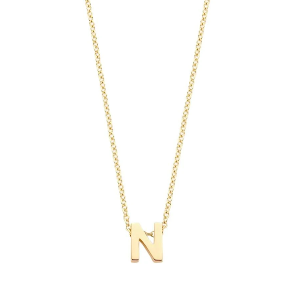 Blush Колие 14k, Буква N