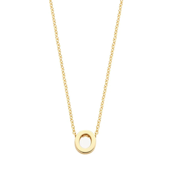 Blush Колие 14k, Буква O