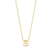 Blush Колие 14k, Буква S
