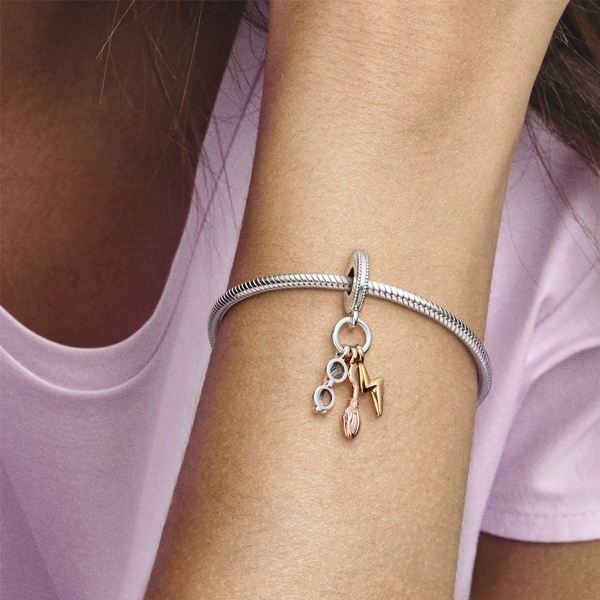 Harry Potter x Pandora Талисман висулка Очила, Нимбус 2000 & светкавица