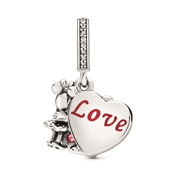 Disney x Pandora Талисман висулка С обич, Мики & Мини